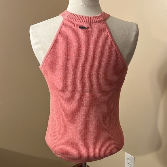 PrAna Pyper Peach Gerberas Halter Sweater Sz M EUC - Picture 5 of 8